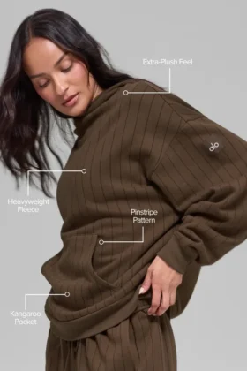 Pinstripe Hoodie – Espresso Pinstripe