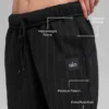 Pinstripe Straight Leg Sweatpant - Black Pinstripe