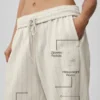 Pinstripe Straight Leg Sweatpant - Bone Pinstripe
