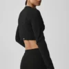 Pointelle Sweater Be Mine Cardigan - Black