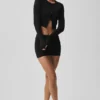 Pointelle Sweater Be Mine Cardigan - Black