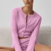 Pointelle Sweater Be Mine Cardigan - Candy Heart Pink