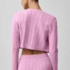 Pointelle Sweater Be Mine Cardigan - Candy Heart Pink