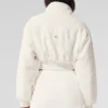 Polar Fleece Cropped Wintry Mix Jacket - Ivory