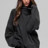 Polar Fleece Hazy Pullover - Black
