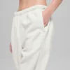 Polar Fleece High-Waist Retreat Jogger - White Heather Grey