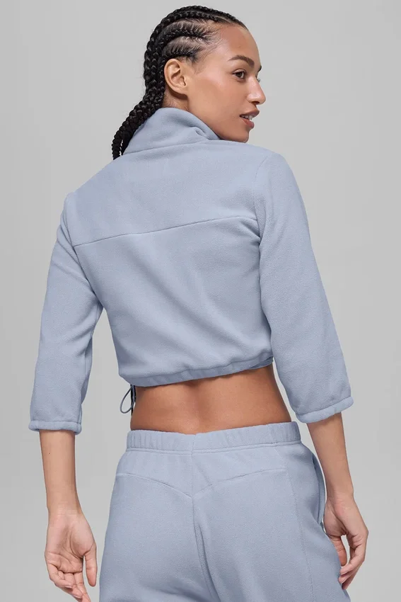 Polar Fleece Retreat Cropped Jacket - Winter Frost