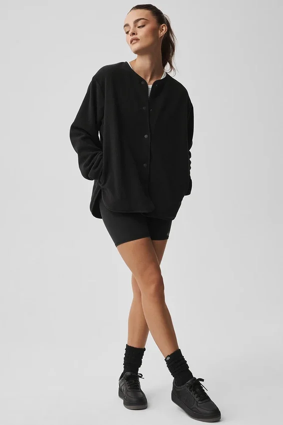 Polar Fleece Take Note Jacket - Black