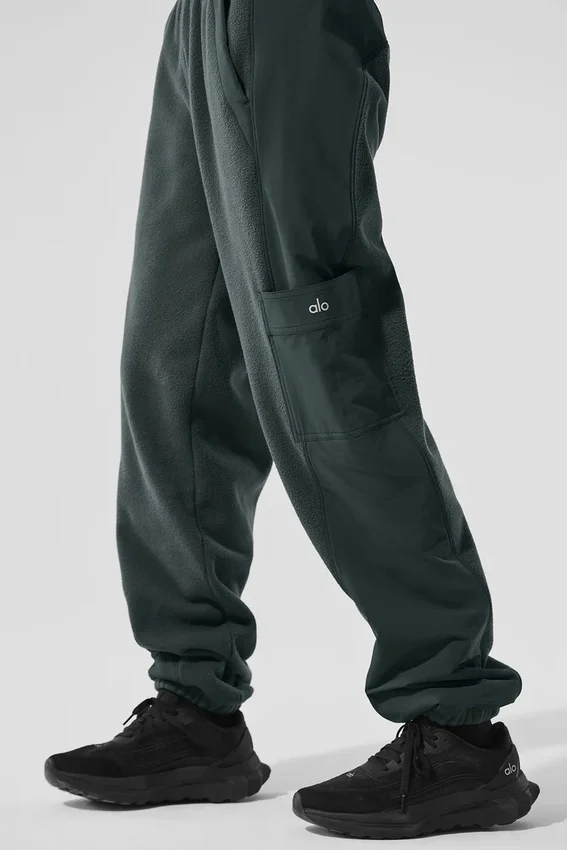 Polar Fleece Wintry Mix Pant - Charcoal Green
