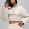 Quilted Starlight Puffer Shrug - Bone