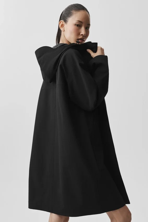 Rain or Shine Long Coat - Black