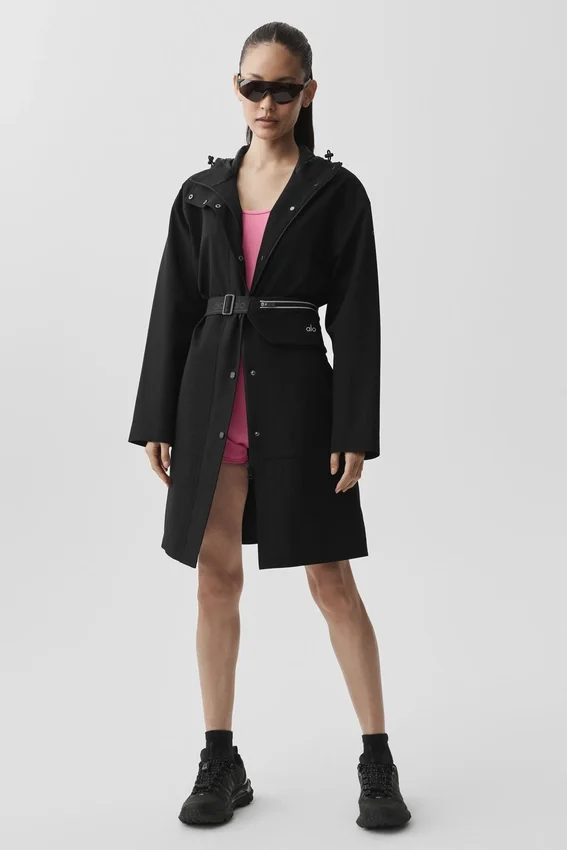 Rain or Shine Long Coat - Black