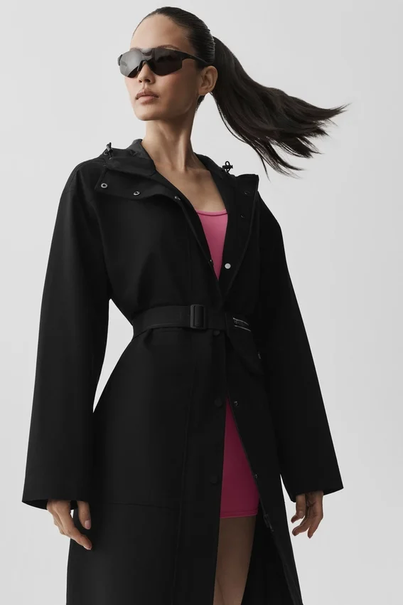 Rain or Shine Long Coat - Black