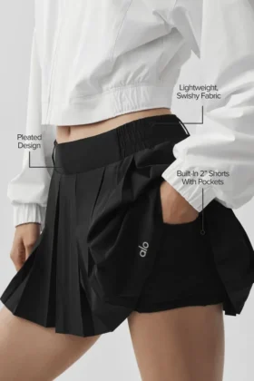 Rally Tennis Skirt – Black