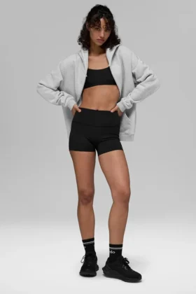 Renown Heavy Weight Full Zip Hoodie - Athletic Heather Grey