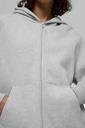 Renown Heavy Weight Full Zip Hoodie – Athletic Heather Grey