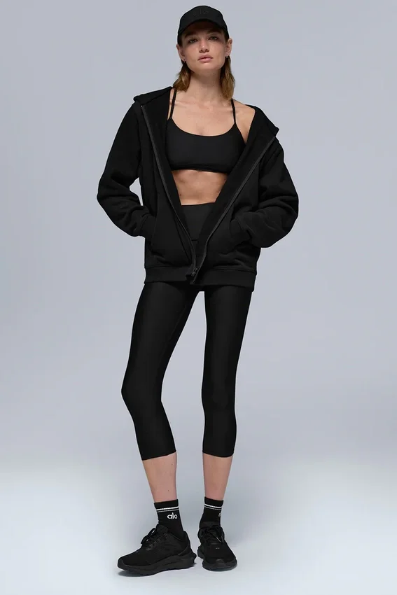 Renown Heavy Weight Full Zip Hoodie - Black