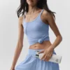Ribbed Adore Tank - Light Provence Blue