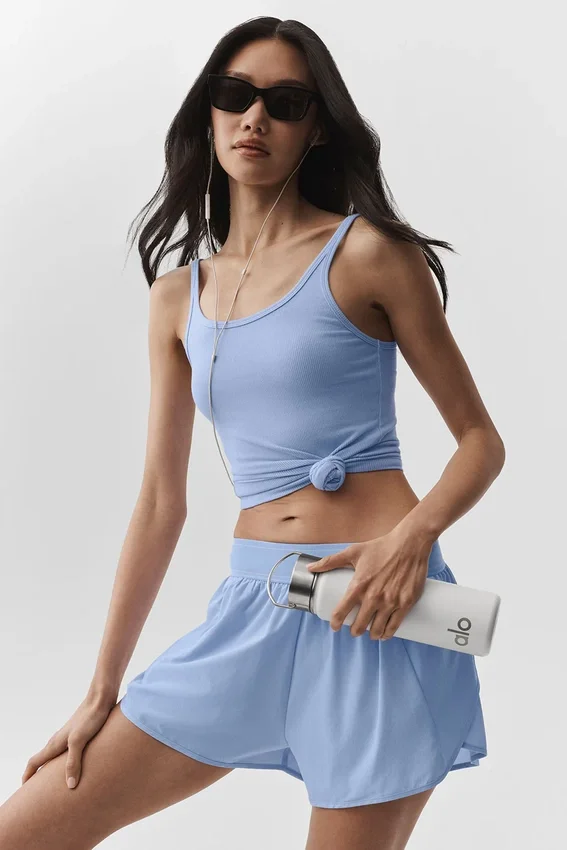 Ribbed Adore Tank - Light Provence Blue