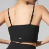 Ribbed Delicate Lounge Tank - Black