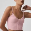 Ribbed Delicate Lounge Tank - Vintage Pink