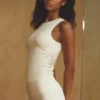 Ribbed En Pointe Tank - Ivory
