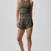 Ribbed En Pointe Tank - Olive Tree