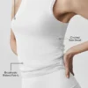 Ribbed En Pointe Tank - White
