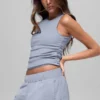 Ribbed En Pointe Tank - Winter Frost