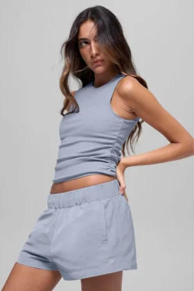 Ribbed En Pointe Tank - Winter Frost