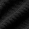 Ribbed Mesmerize Mock Neck Long Sleeve - Black