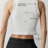 Ribbed Modal Henley Tank - White