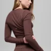 Ribbed Modal Long Sleeve - Brownstone