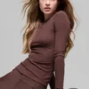 Ribbed Modal Long Sleeve - Brownstone