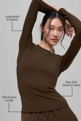 Ribbed Modal Long Sleeve – Espresso