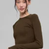 Ribbed Modal Long Sleeve - Espresso