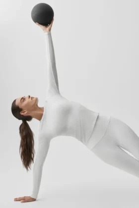 Ribbed Modal Long Sleeve - White