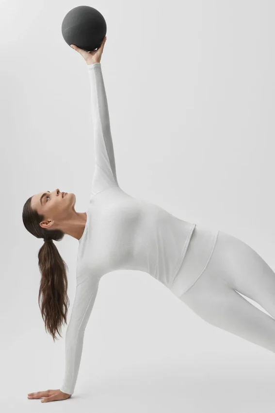 Ribbed Modal Long Sleeve - White