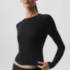 Ribbed Sea Coast Long Sleeve - Black