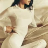 Ribbed Sea Coast Long Sleeve - Ivory