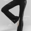 Ribbed Sweater Knit Highline Flare Pant - Black/White