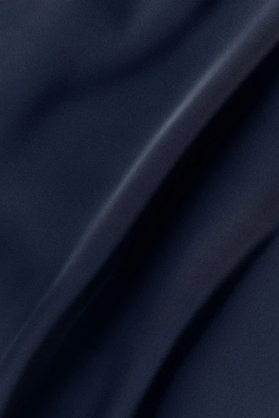 Satin Horizon Short Sleeve Button up - Navy