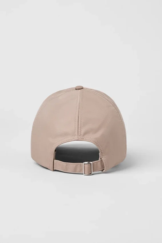 Satin Off-Duty Cap - Taupe Satin