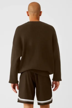 Scholar Crew Neck Sweater – Espresso