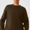 Scholar Crew Neck Sweater - Espresso