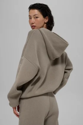Scholar Hooded Sweater – Light Cocoa