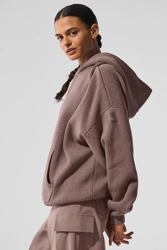 Scholar Hooded Sweater - Mushroom Heather