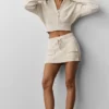 Scholar Knit Cargo Skirt - Oatmeal Heather
