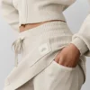 Scholar Knit Cargo Skirt - Oatmeal Heather
