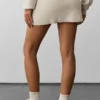 Scholar Knit Cargo Skirt - Oatmeal Heather